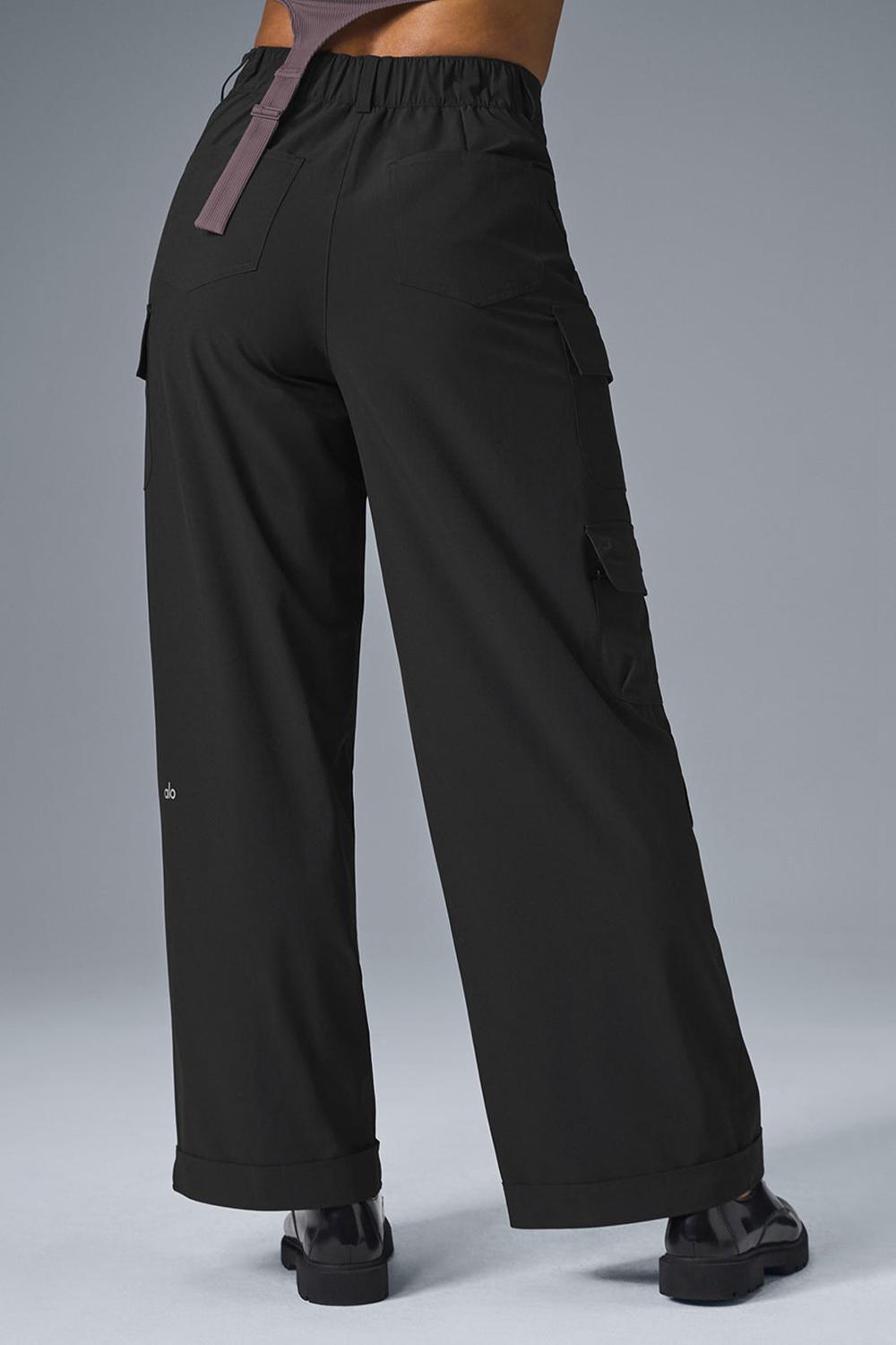 Black Women Alo Yoga Workwear Cargo Pant | Australia  01437-JLHZ