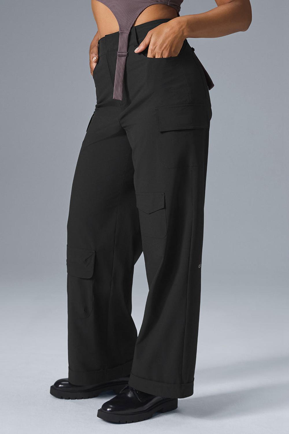 Black Women Alo Yoga Workwear Cargo Pant | Australia  01437-JLHZ