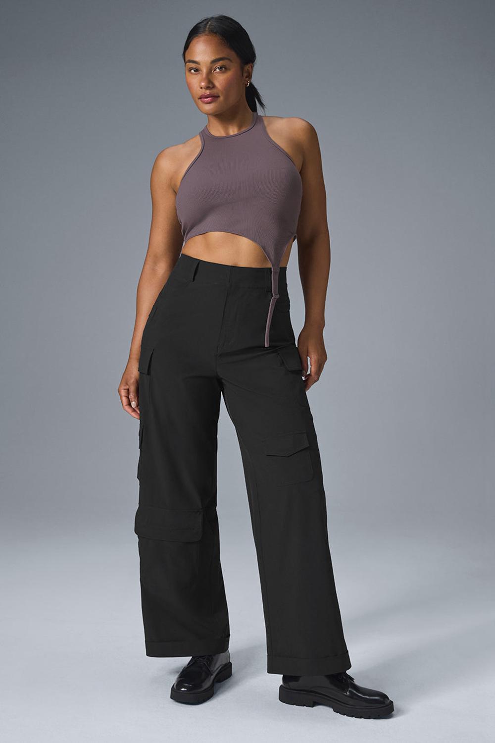 Black Women Alo Yoga Workwear Cargo Pant | Australia  01437-JLHZ