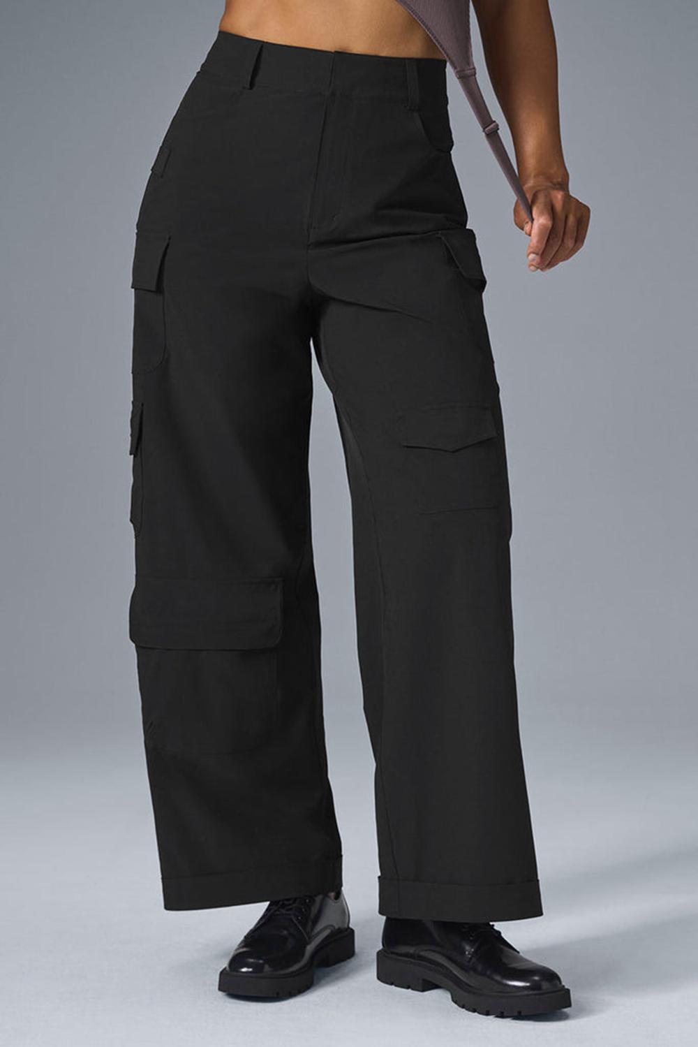 Black Women Alo Yoga Workwear Cargo Pant | Australia  01437-JLHZ