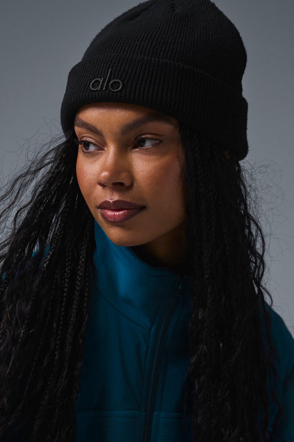 Black / Black Men Alo Yoga Notable Beanie | Australia  36014-ZPRD