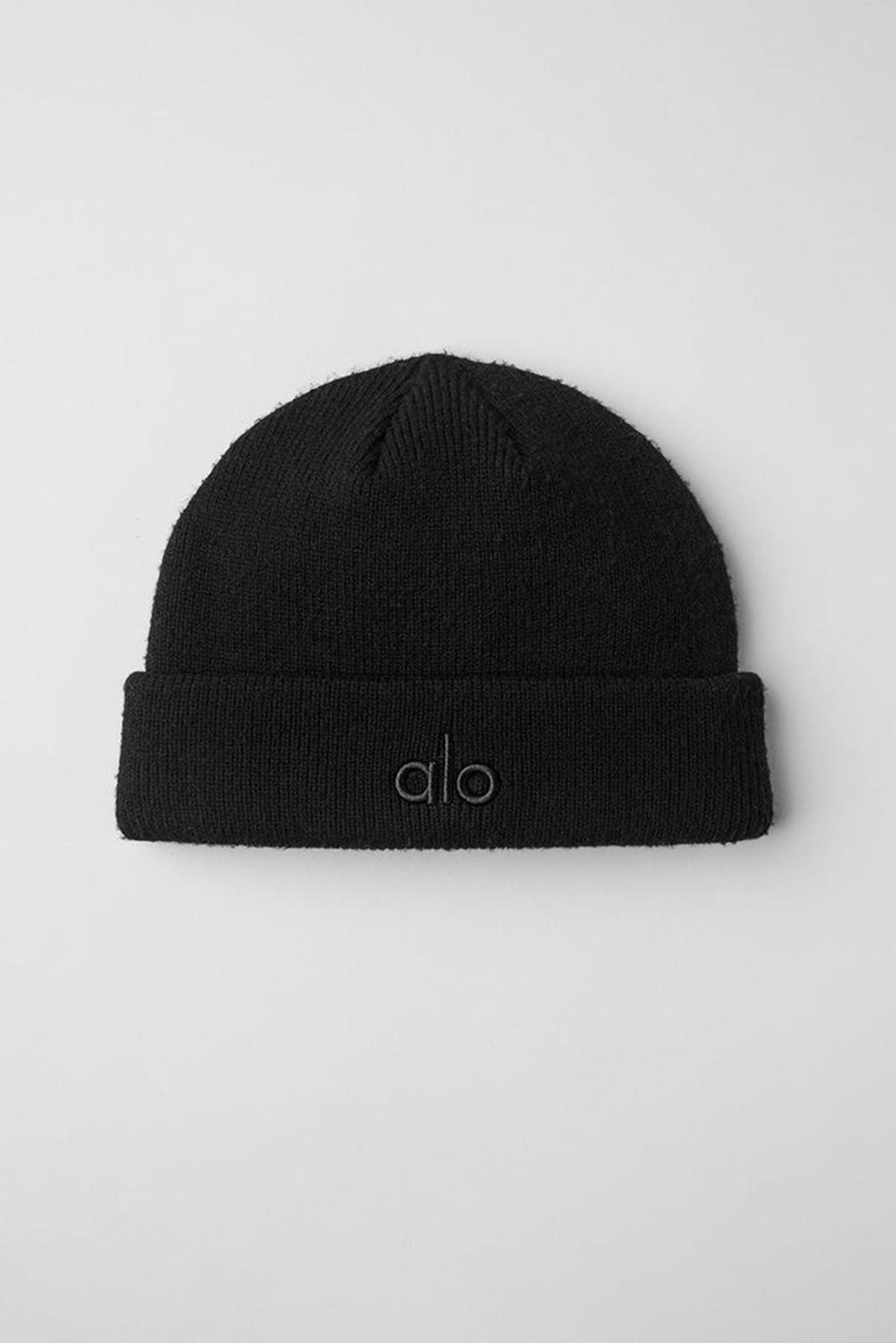 Black / Black Men Alo Yoga Notable Beanie | Australia  36014-ZPRD