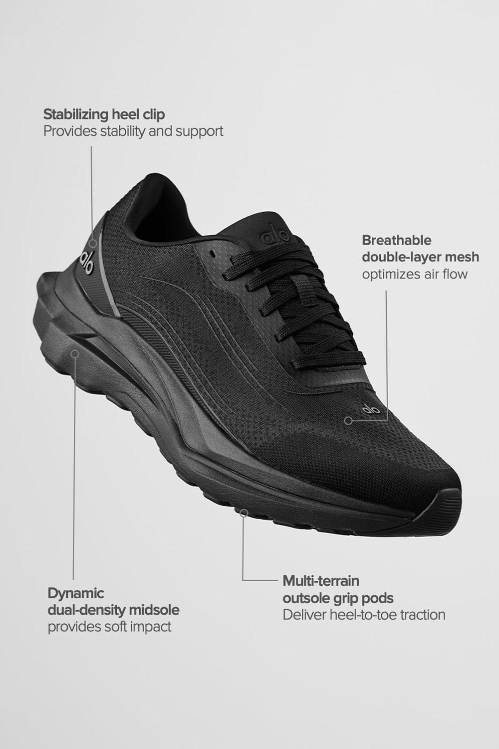 Black / Black Men Alo Yoga Runner | Australia  91562-BFMT