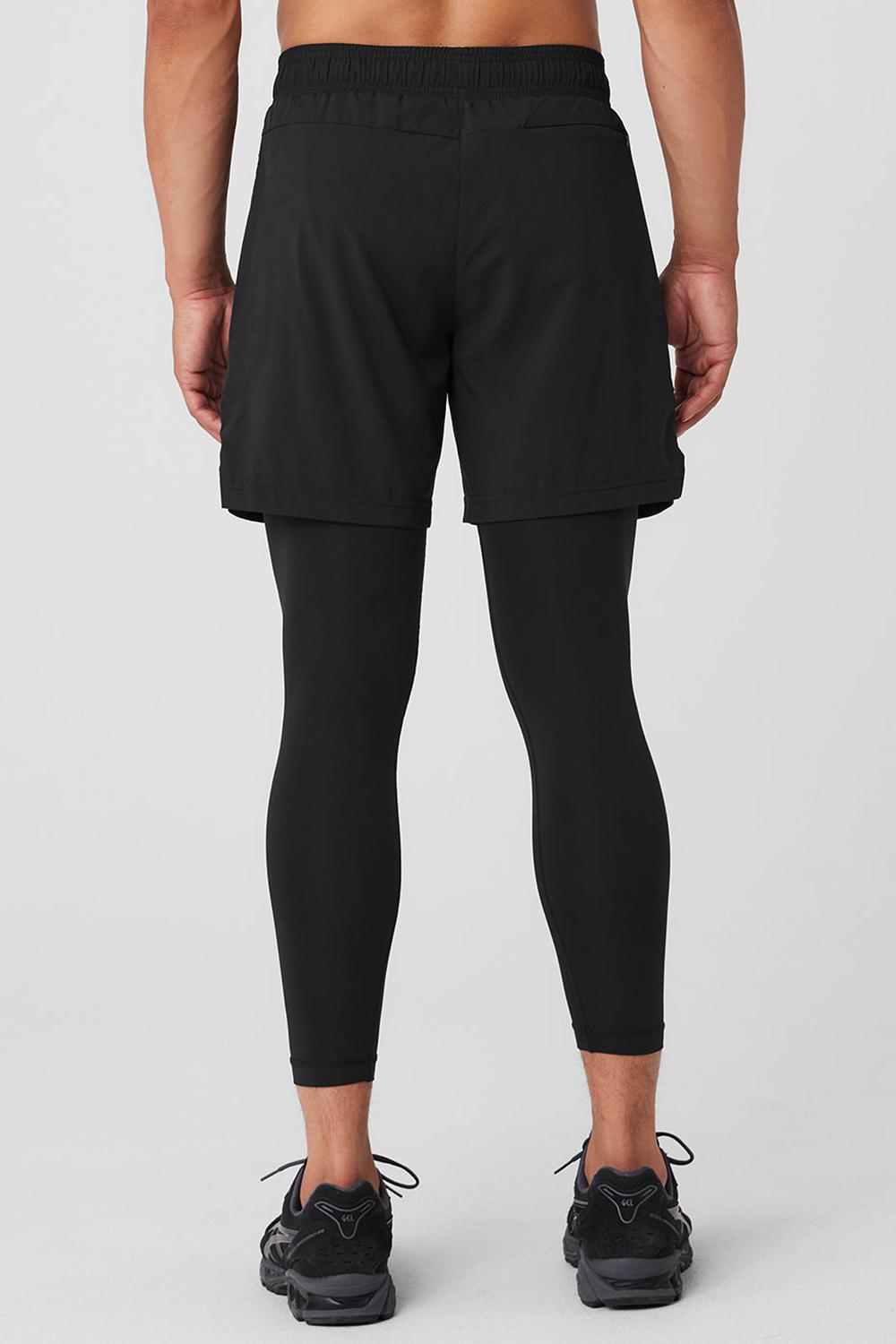 Black / Black Men Alo Yoga Stability 2-In-1 Pant | Australia  84736-MKBF