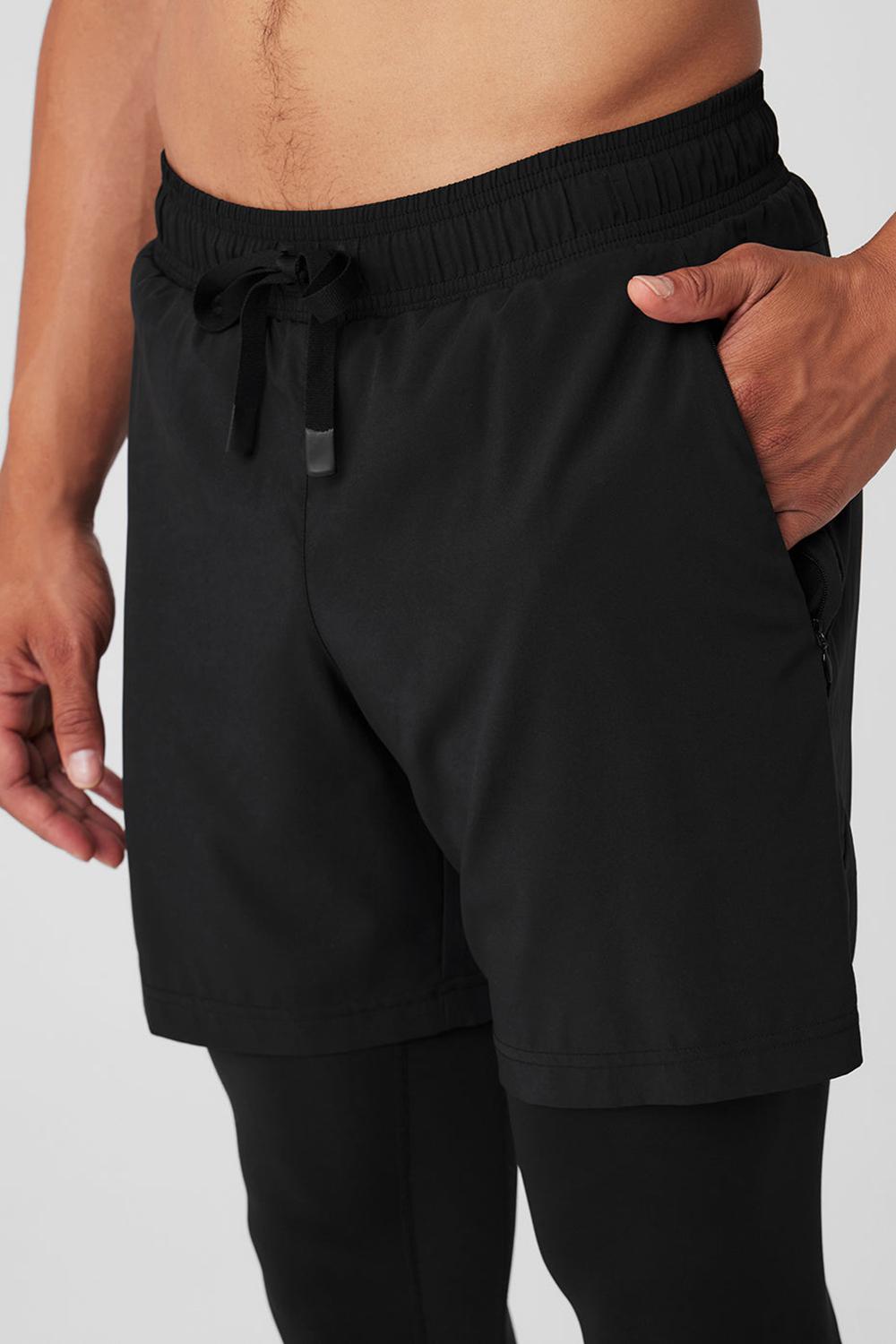 Black / Black Men Alo Yoga Stability 2-In-1 Pant | Australia  84736-MKBF