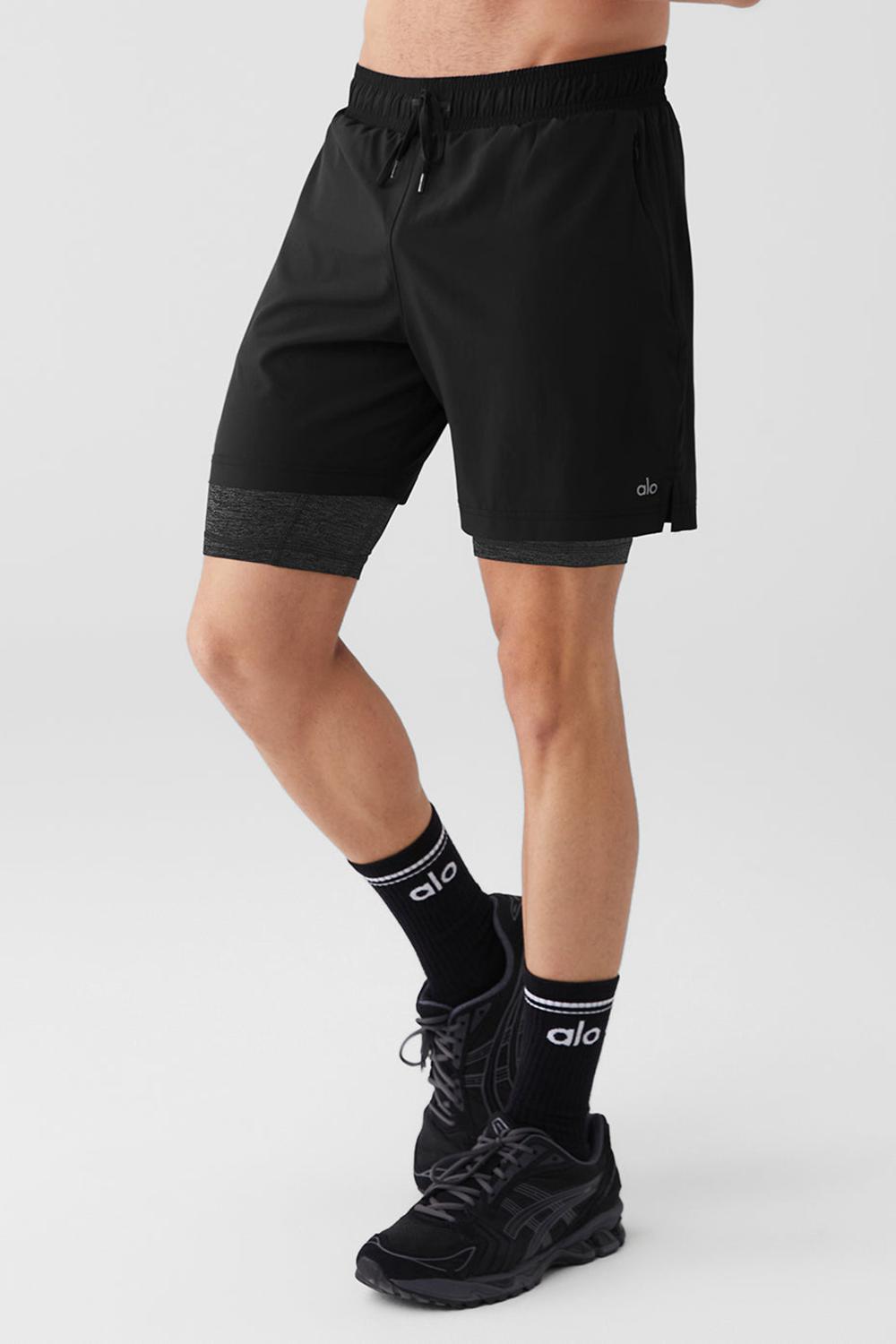 Black / Dark Grey Marl Men Alo Yoga 7