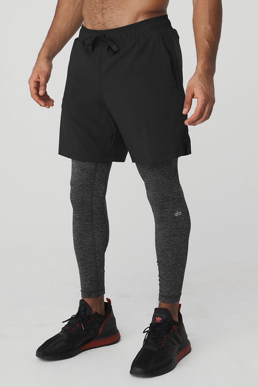 Black / Dark Grey Marl Men Alo Yoga Stability 2 In 1 | Australia  &s Pant | Australia  48702-ONVZ