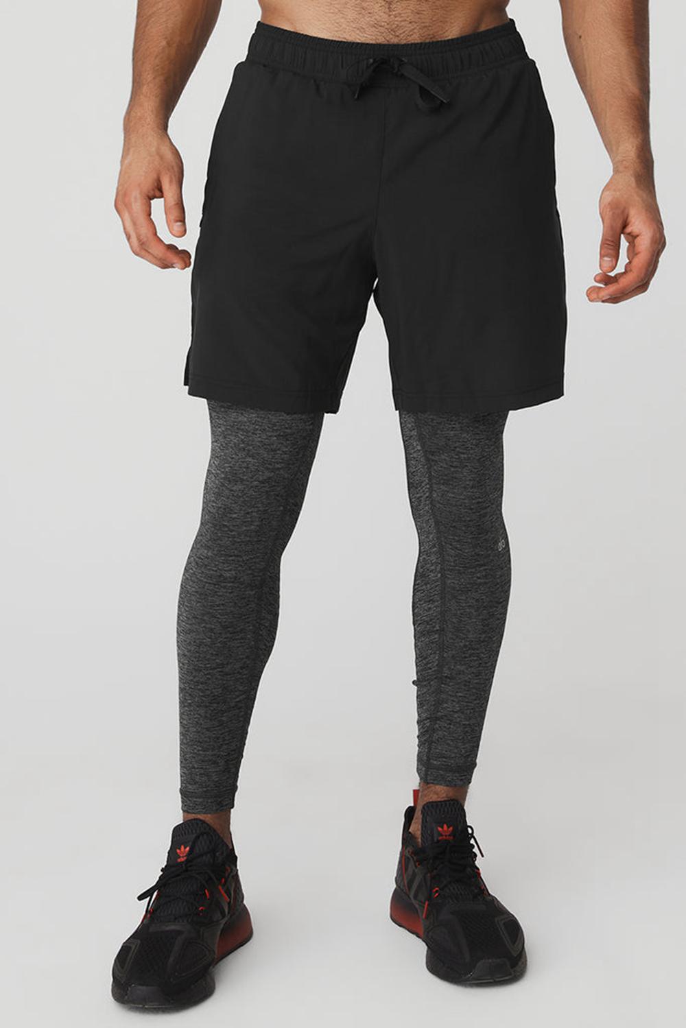 Black / Dark Grey Marl Men Alo Yoga Stability 2 In 1 | Australia  &s Pant | Australia  48702-ONVZ