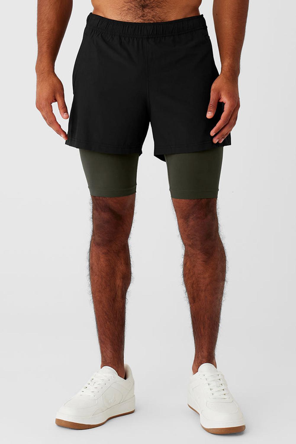 Black / Stealth Green Men Alo Yoga 5\