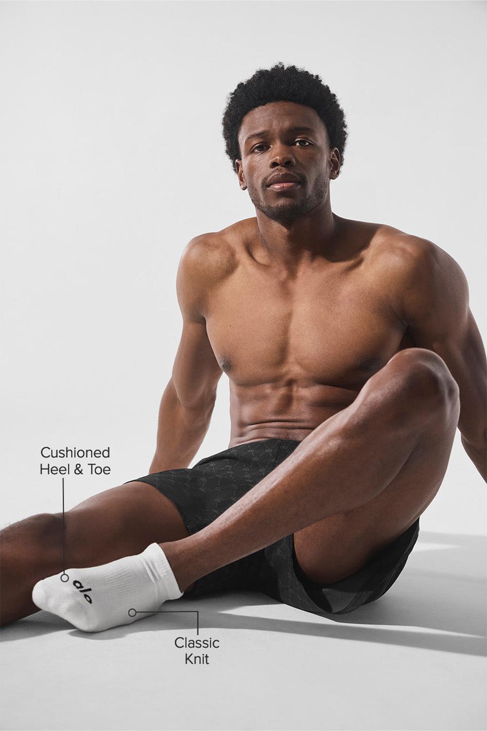 Black / White Men Alo Yoga Unisex Street Sock | Australia  93865-THMG
