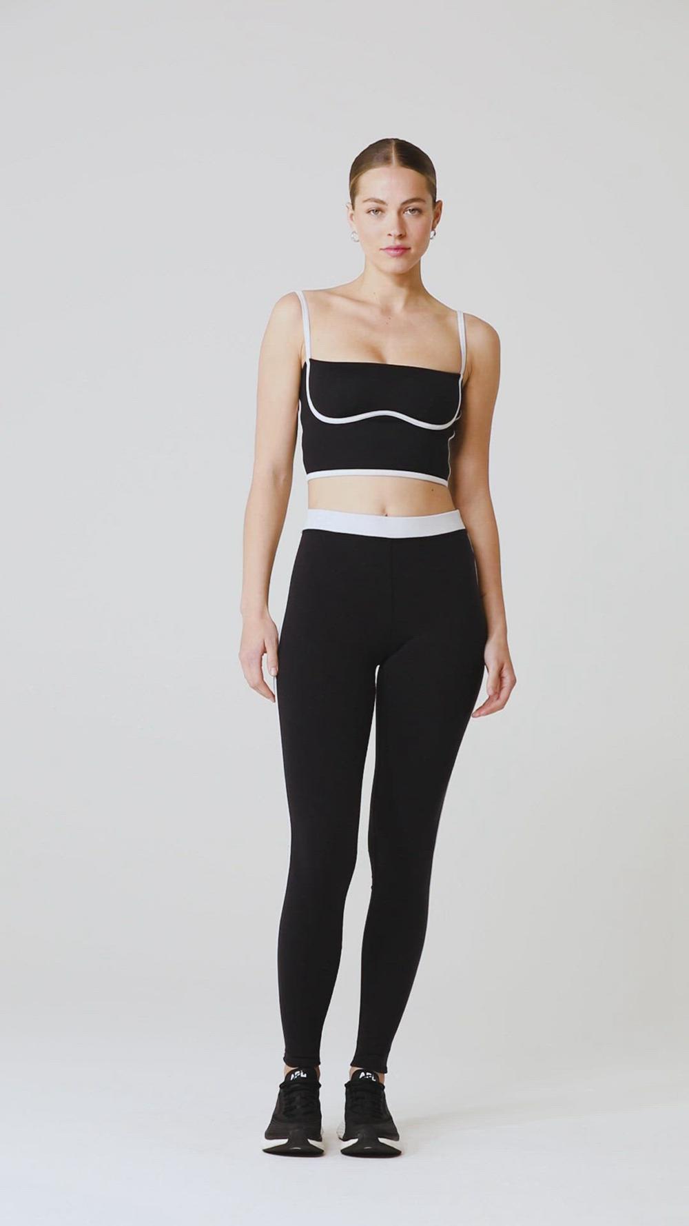 Black / White Women Alo Yoga Airbrush High-Waist Streamlined Legging | Australia  12865-THWY