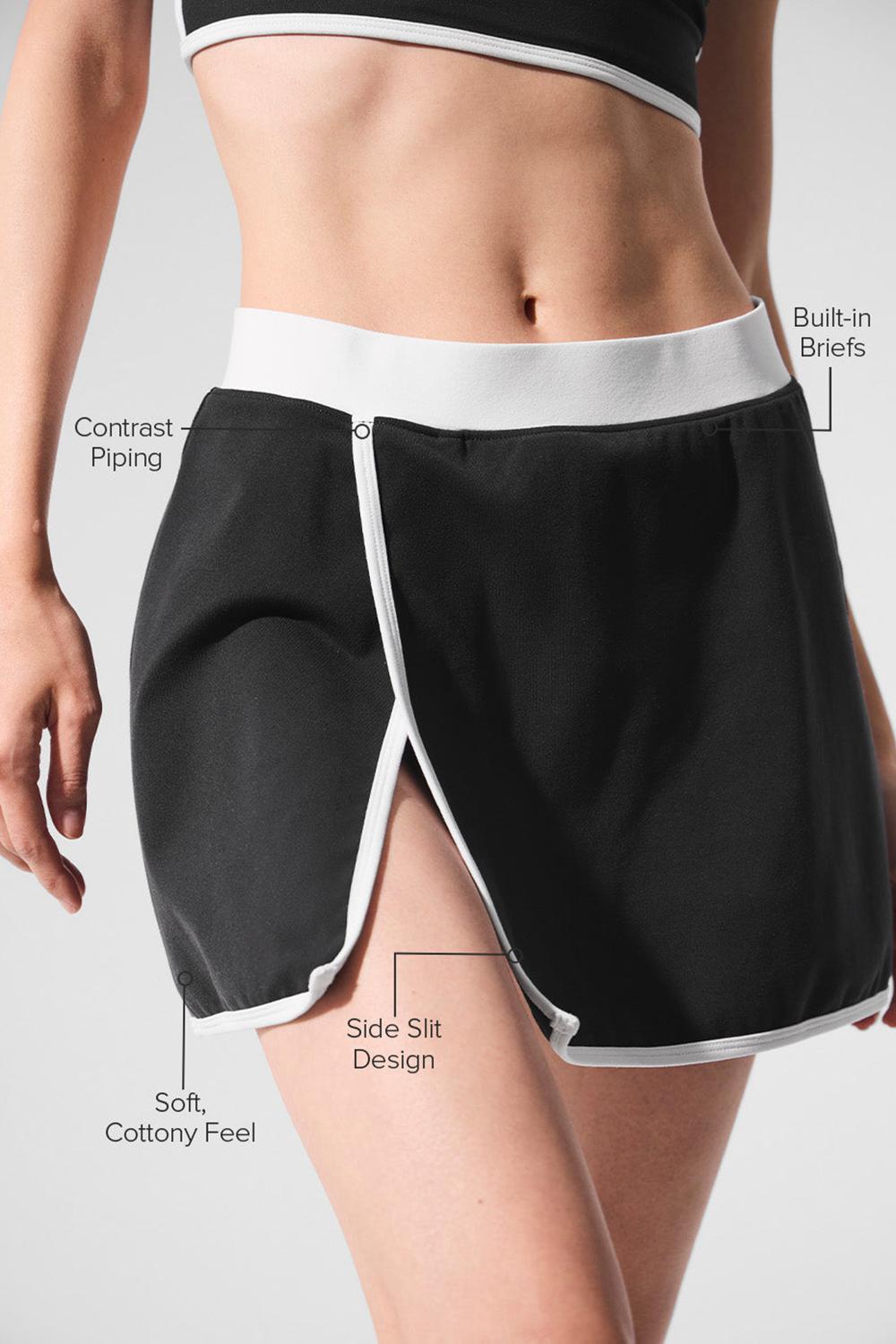Black / White Women Alo Yoga Airbrush Streamlined Skirt | Australia  46780-CPSN
