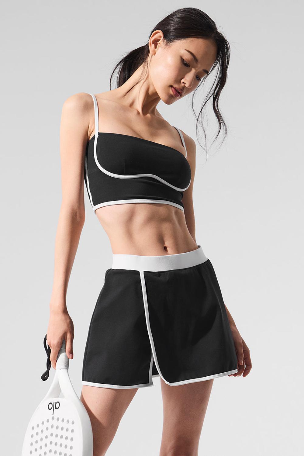 Black / White Women Alo Yoga Airbrush Streamlined Skirt | Australia  46780-CPSN