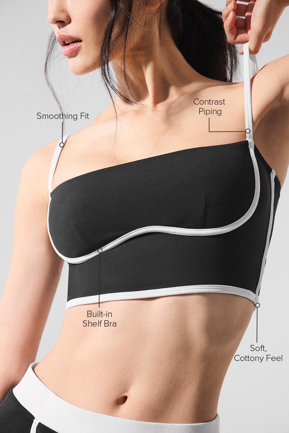 Black / White Women Alo Yoga Airbrush Streamlined Bra Tank | Australia  75820-NOZY
