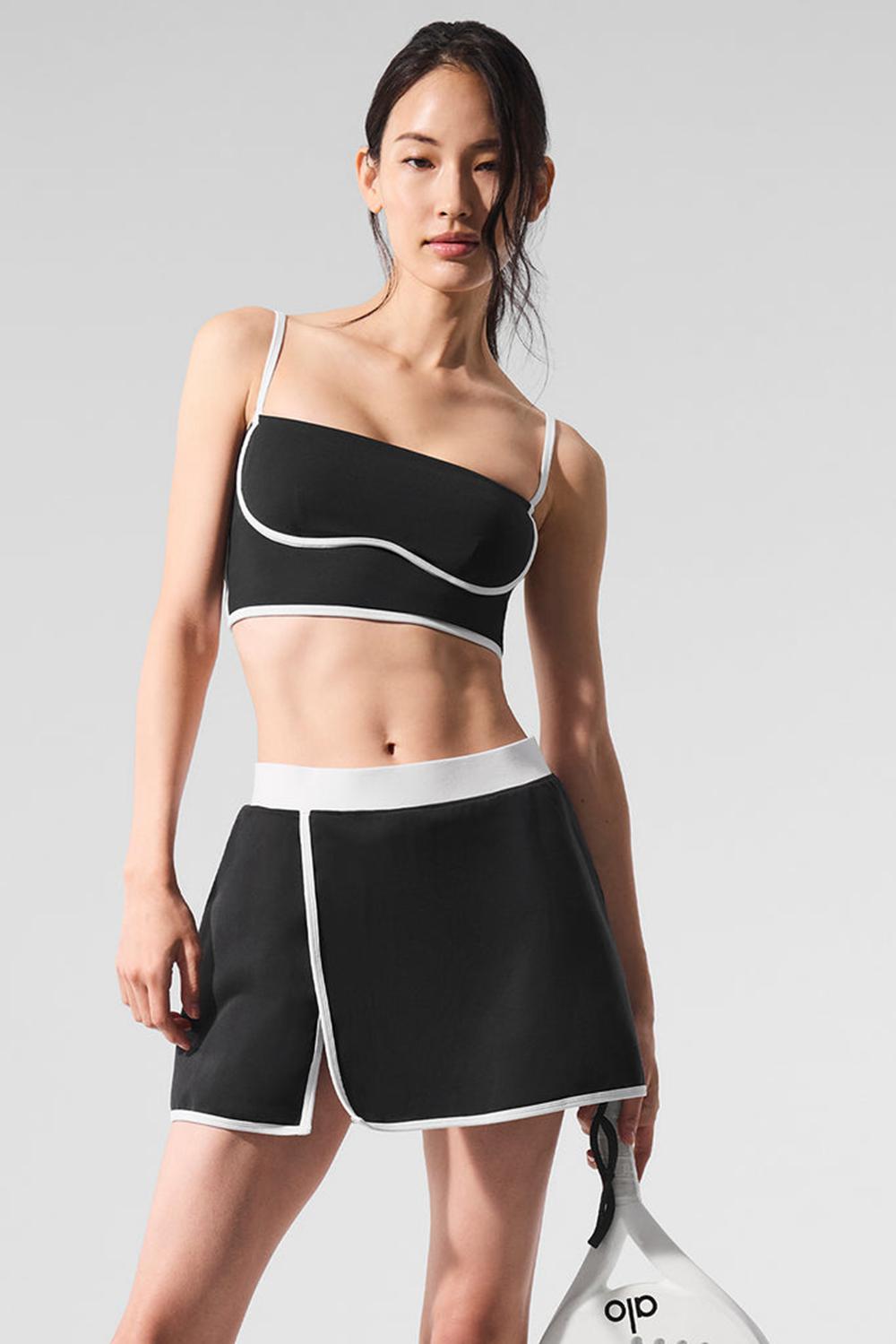 Black / White Women Alo Yoga Airbrush Streamlined Bra Tank | Australia  75820-NOZY