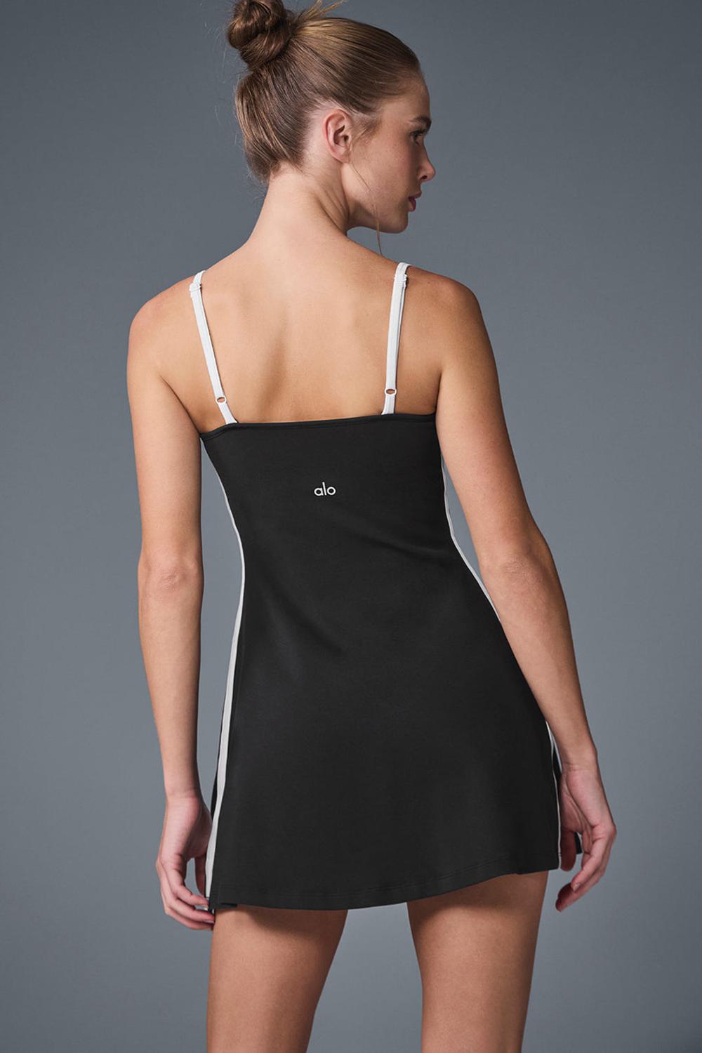 Black / White Women Alo Yoga Airbrush Streamlined Dress | Australia  30918-TYZK