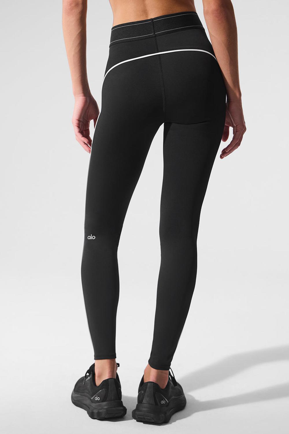 Black / White Women Alo Yoga Airlift High-Waist Suit Up Legging | Australia  31905-OBTA