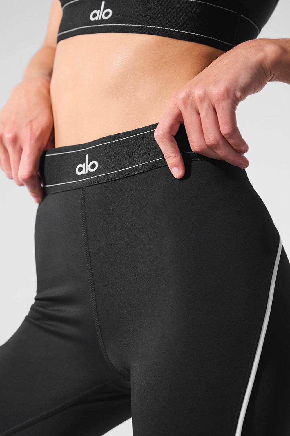 Black / White Women Alo Yoga Airlift High-Waist Suit Up Legging | Australia  31905-OBTA