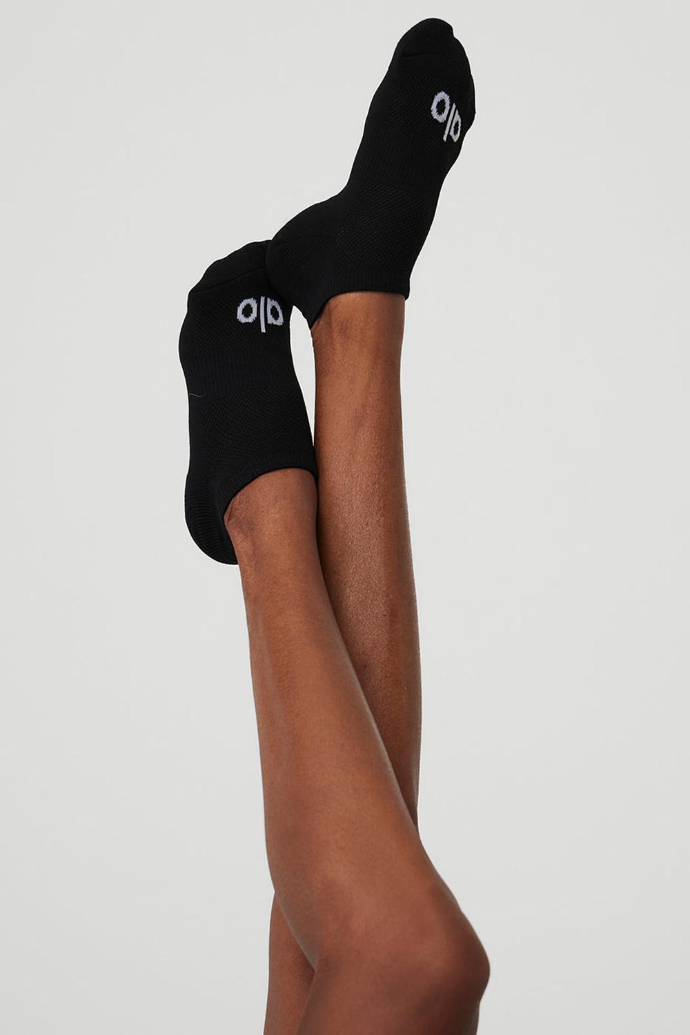 Black / White Women Alo Yoga Everyday Sock | Australia  06247-CGFH