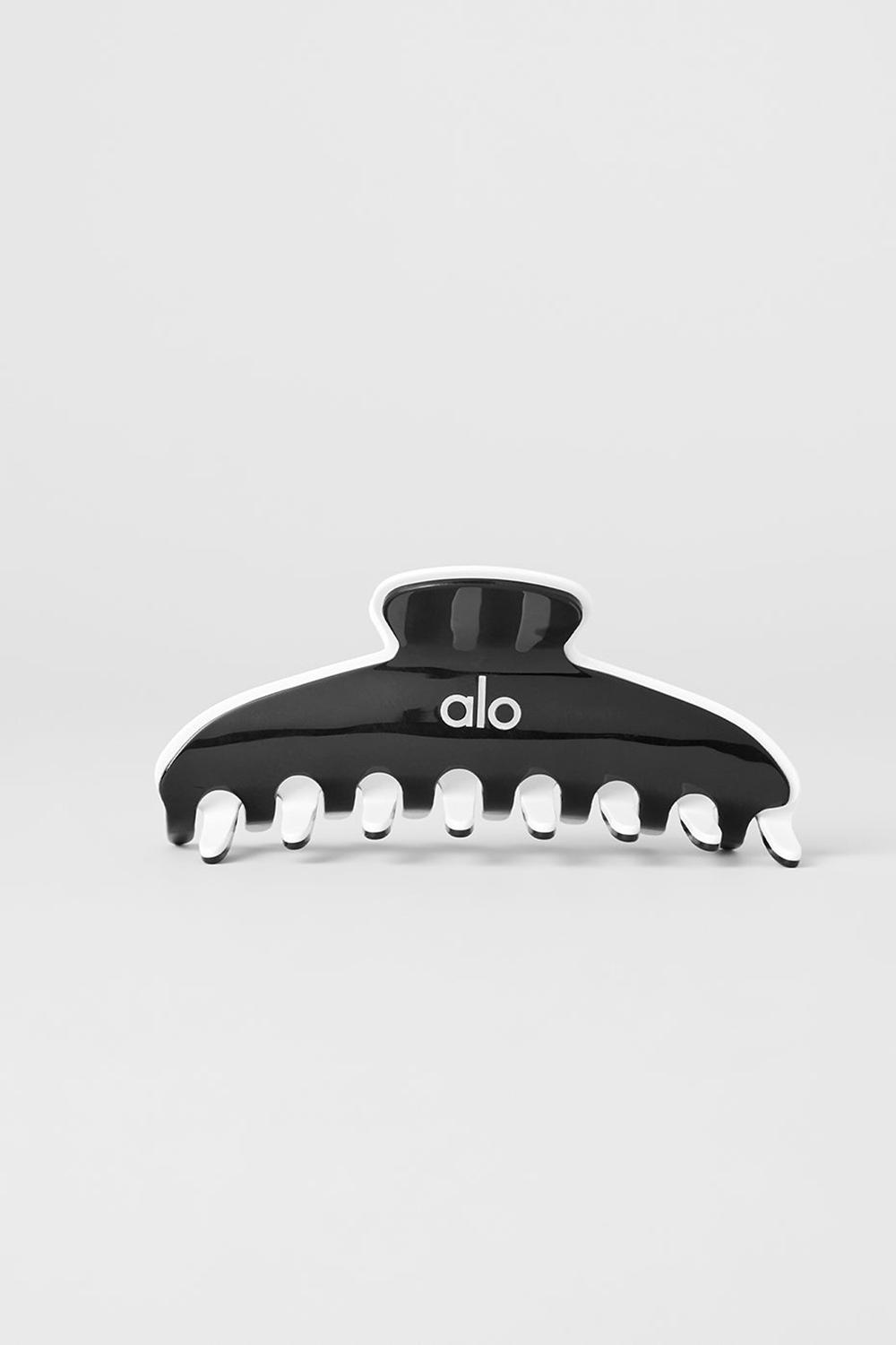 Black / White Women Alo Yoga Outline Claw Clip Hair Claw | Australia  19250-XWPN