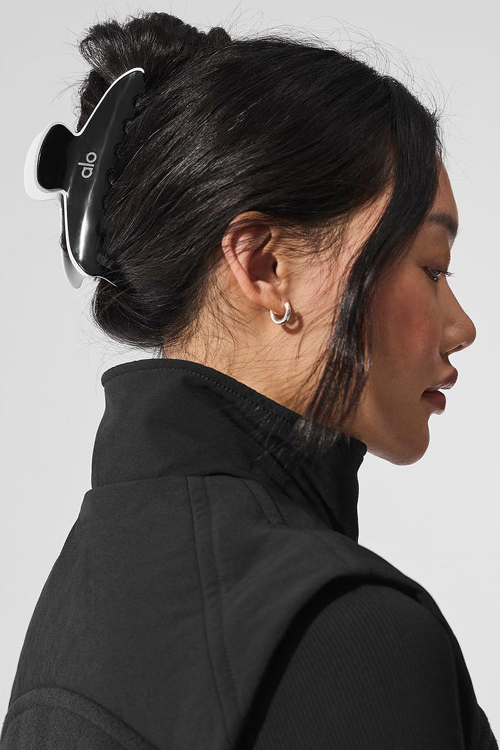 Black / White Women Alo Yoga Outline Claw Clip Hair Claw | Australia  19250-XWPN