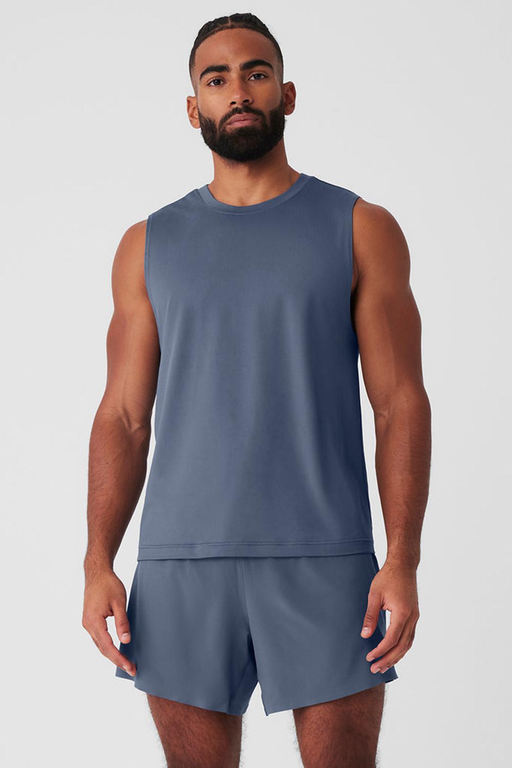 Bluestone Men Alo Yoga Conquer Muscle Tank | Australia  25409-HLPZ
