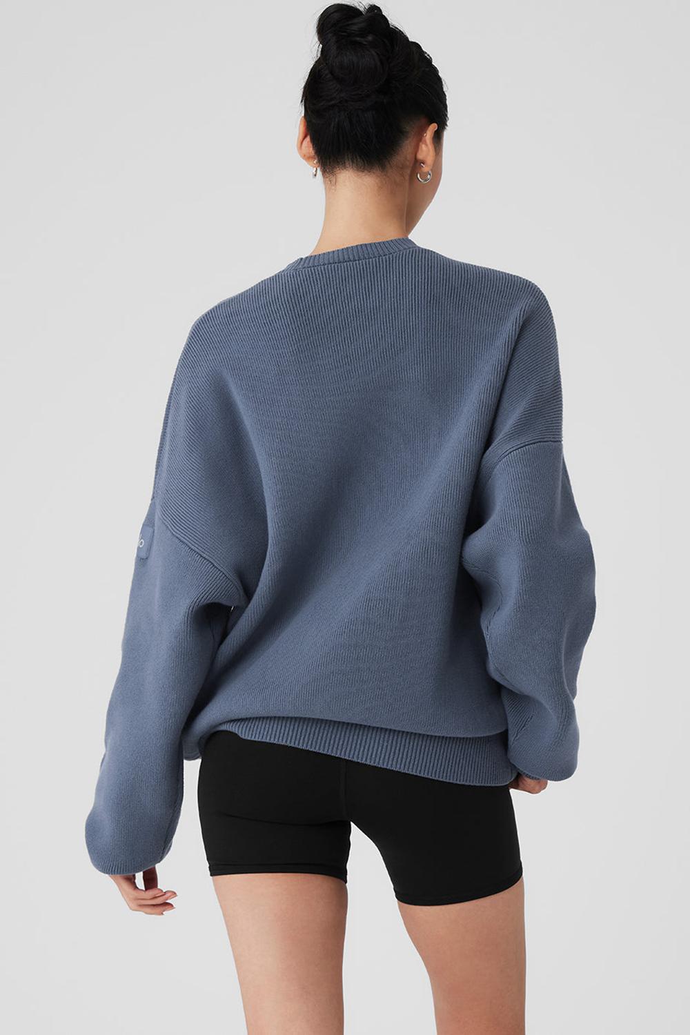 Bluestone Women Alo Yoga Scholar Crew Neck Sweater | Australia  97218-RHIP