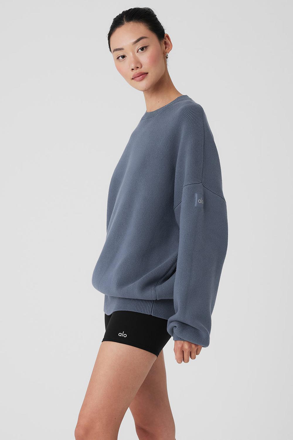 Bluestone Women Alo Yoga Scholar Crew Neck Sweater | Australia  97218-RHIP