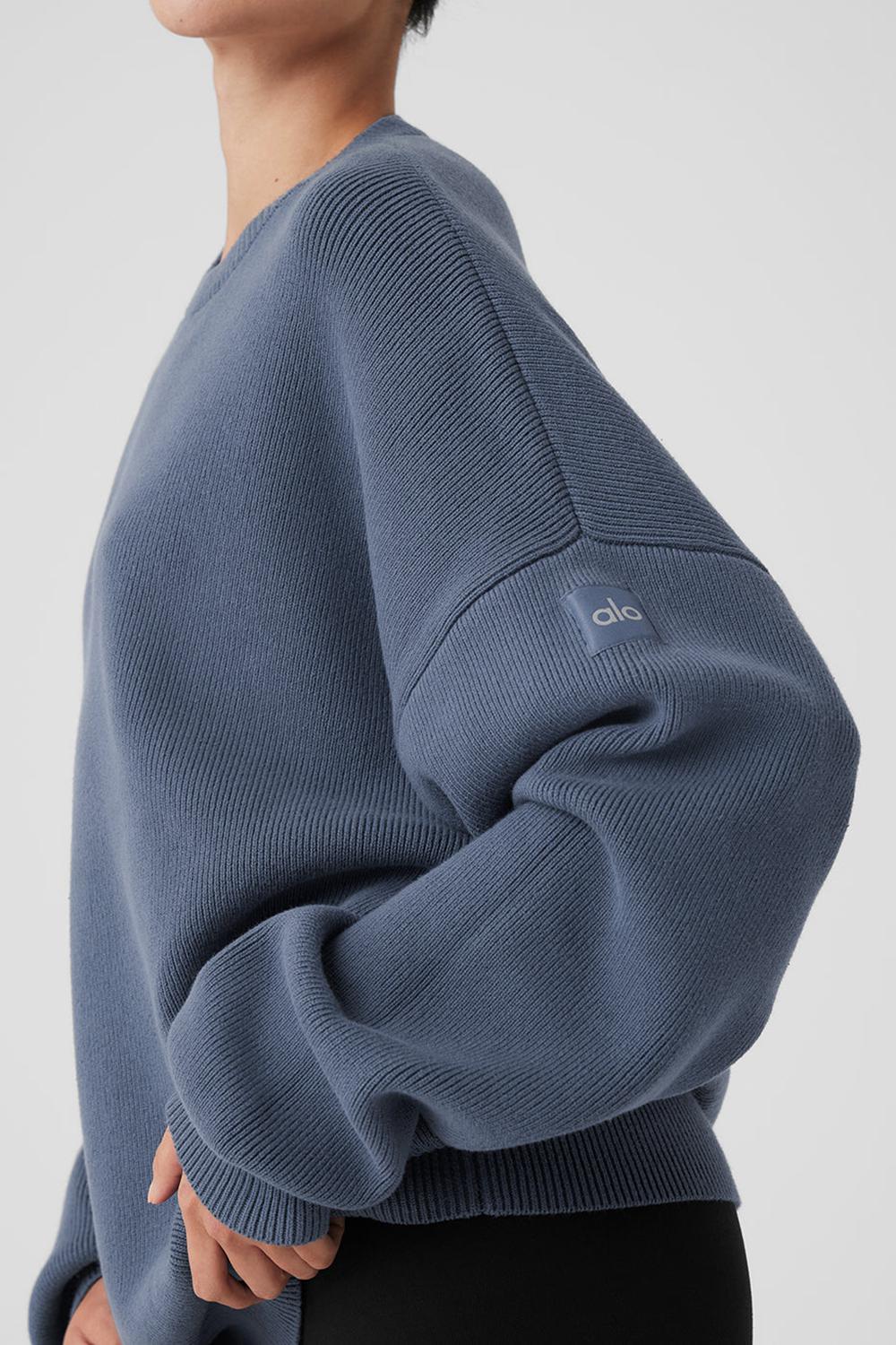 Bluestone Women Alo Yoga Scholar Crew Neck Sweater | Australia  97218-RHIP