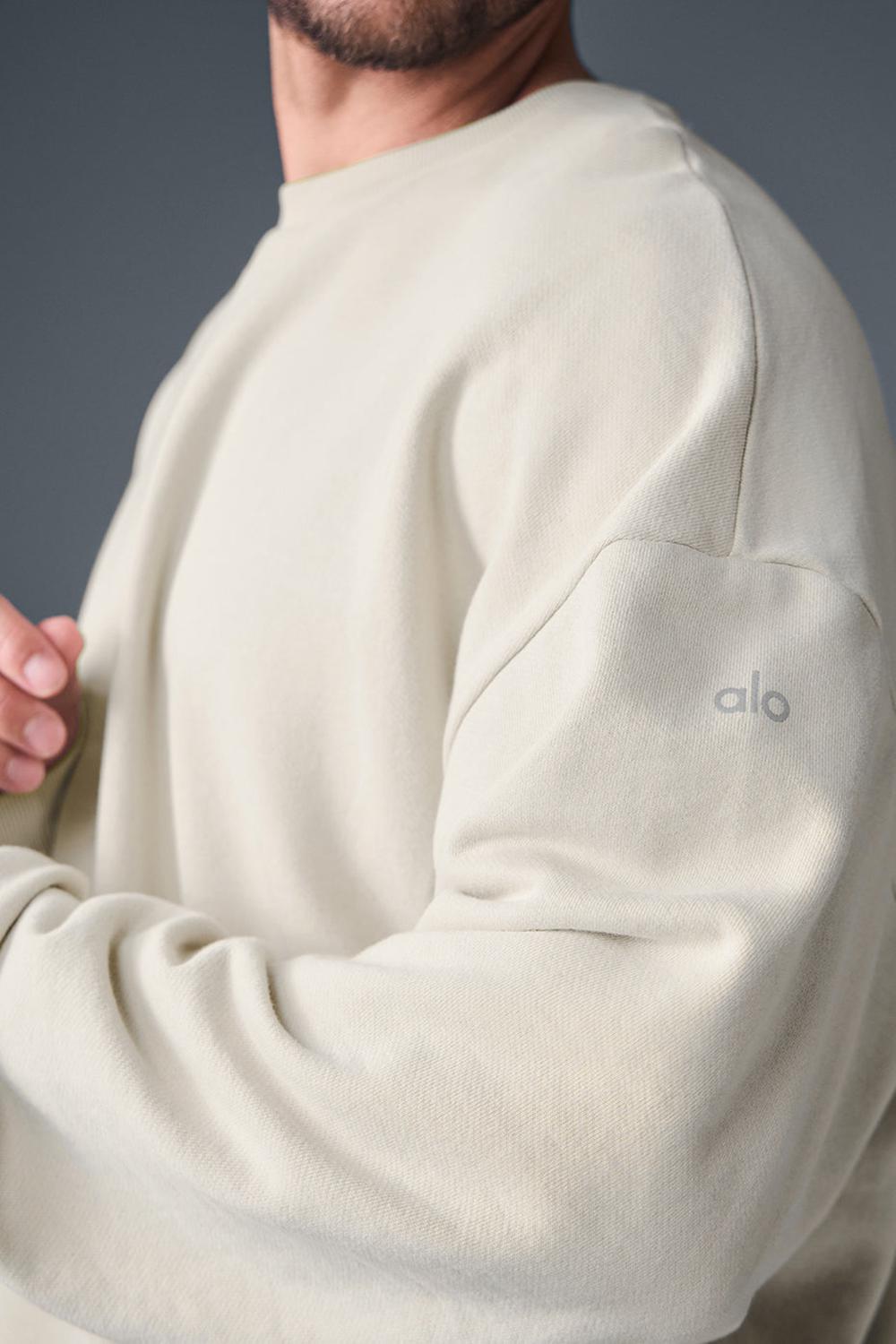 Bone Men Alo Yoga Chill Crew Neck Pullover | Australia  19475-EAMZ