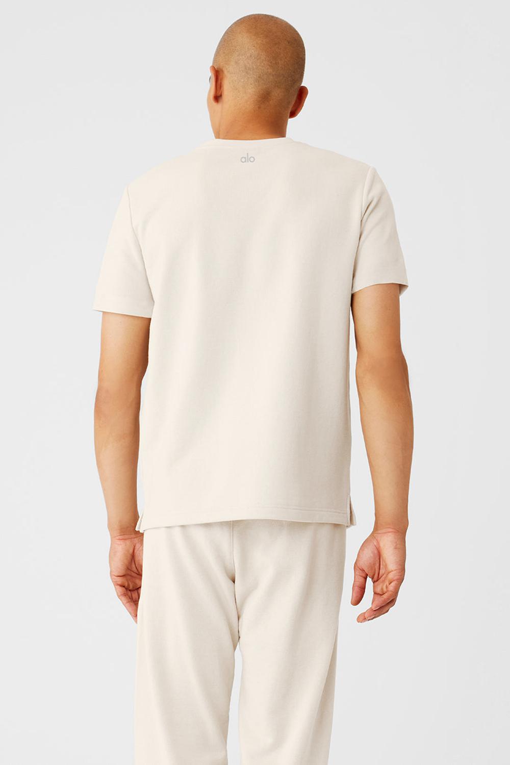 Bone Men Alo Yoga Chill Short Sleeve | Australia  16538-LOWU