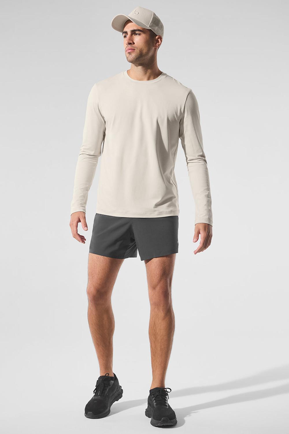 Bone Men Alo Yoga Conquer Reform Crewneck Long Sleeve | Australia  29863-VXFS