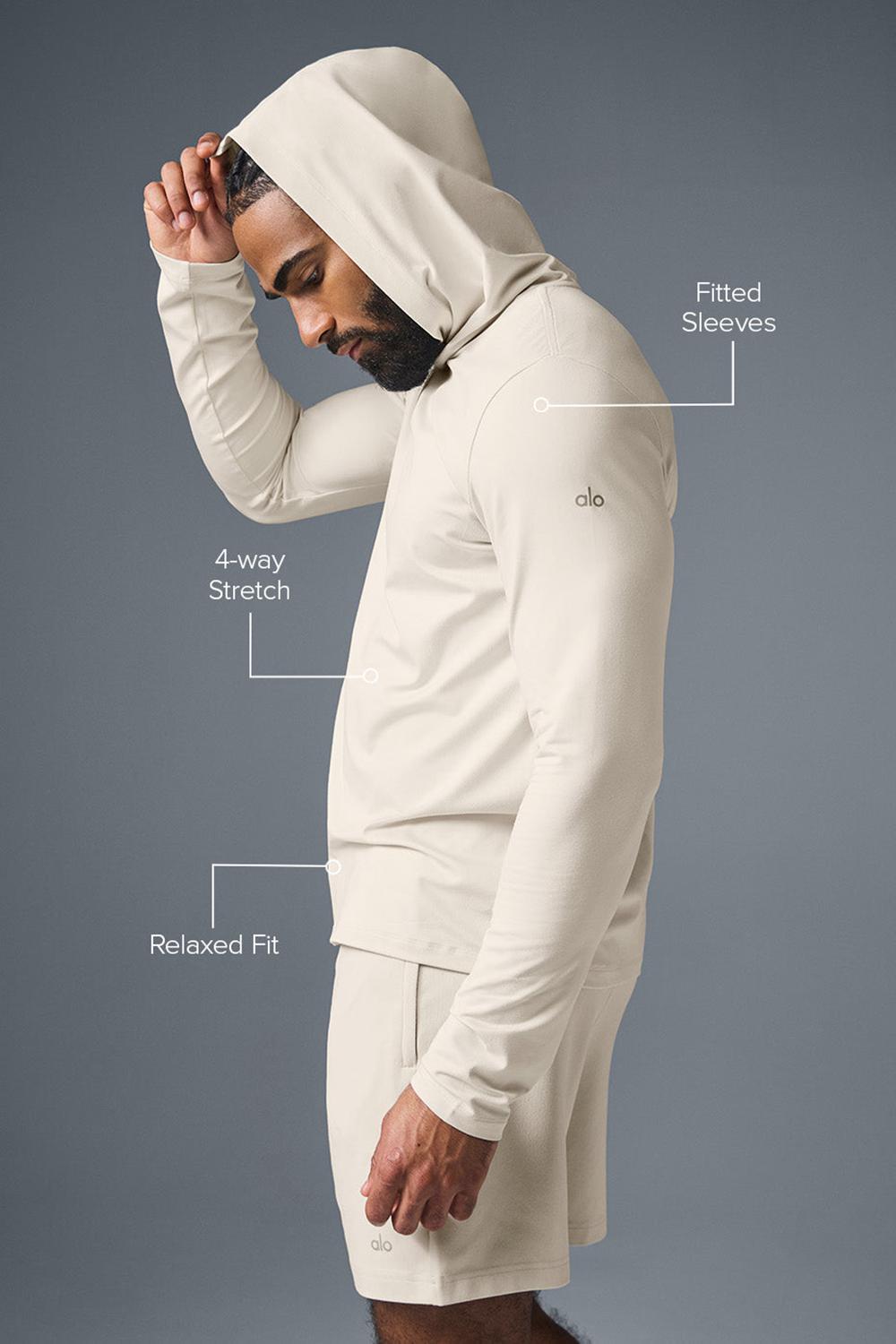 Bone Men Alo Yoga Conquer Reform With Hood Long Sleeve | Australia  54021-QPLV