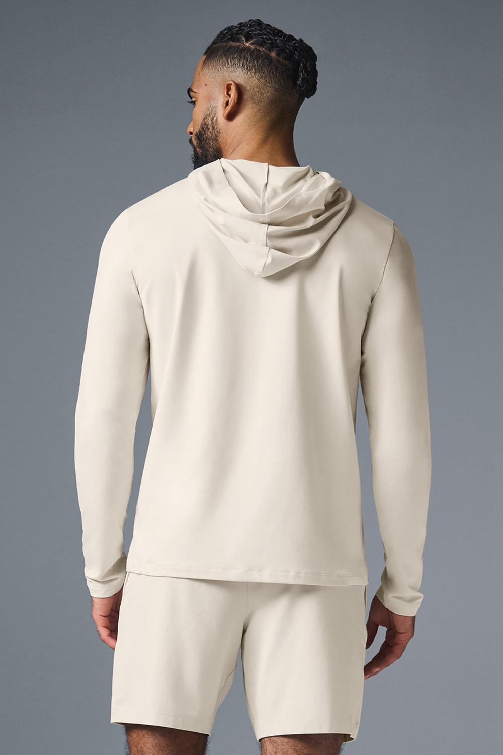 Bone Men Alo Yoga Conquer Reform With Hood Long Sleeve | Australia  54021-QPLV