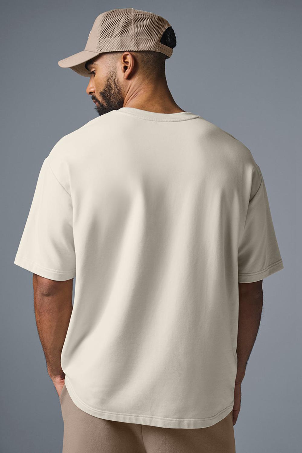 Bone Men Alo Yoga Double Take Short Sleeve | Australia  54816-XHKU