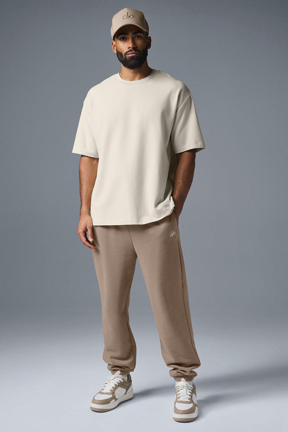 Bone Men Alo Yoga Double Take Short Sleeve | Australia  54816-XHKU
