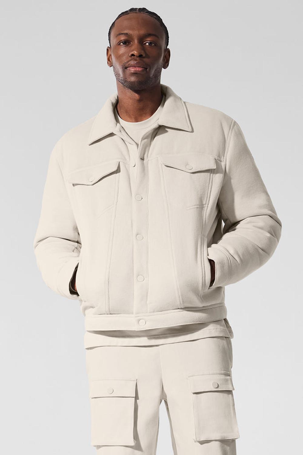 Bone Men Alo Yoga Ease Trucker Jacket | Australia  95648-KFLT