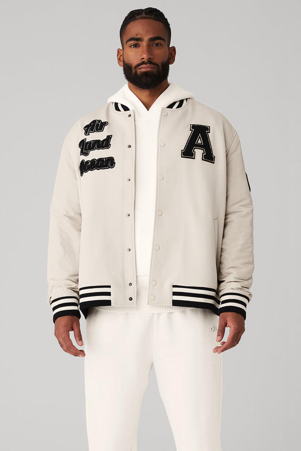 Bone Men Alo Yoga G.O.A.T Jacket | Australia  21038-LGXP