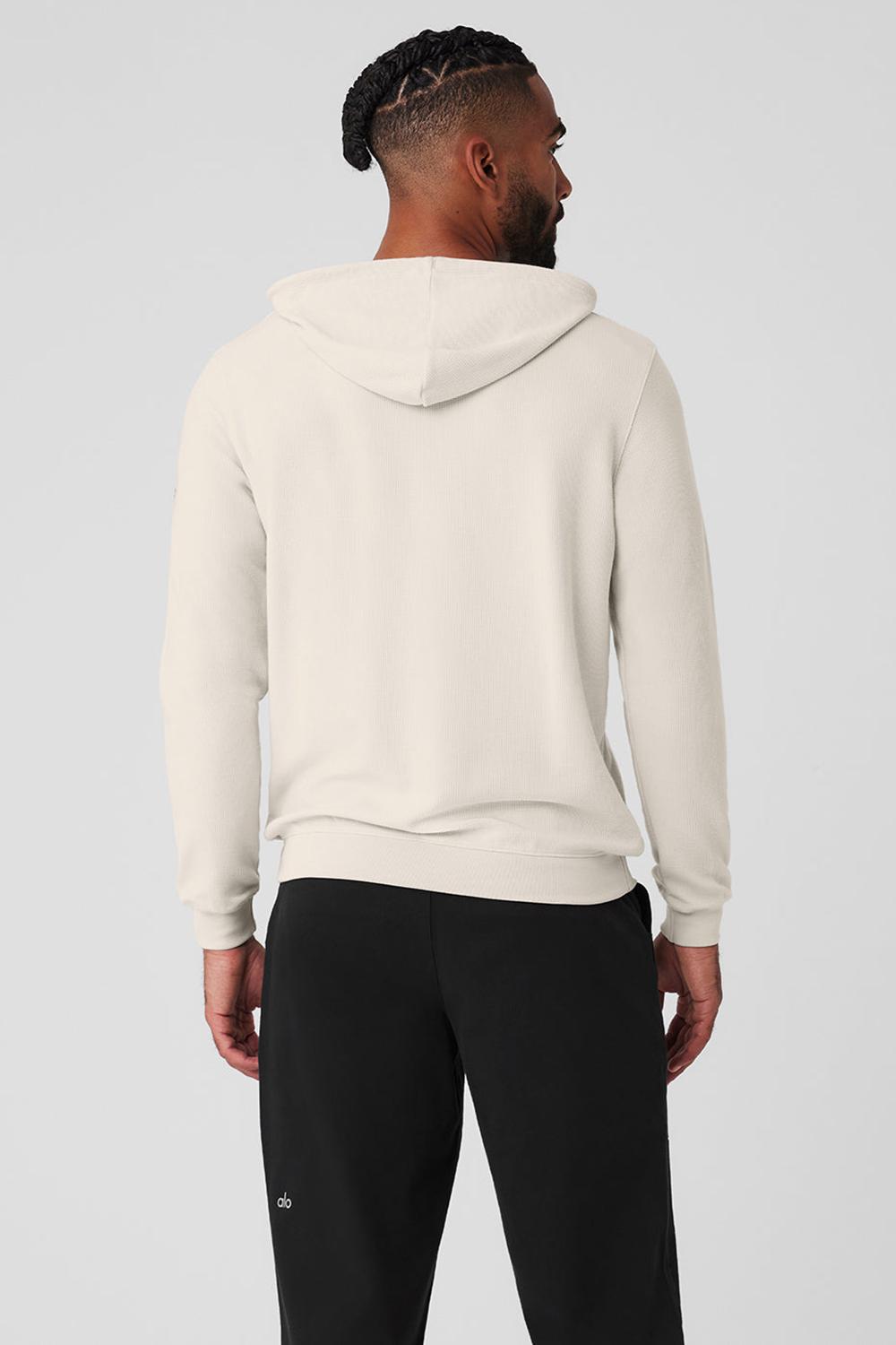Bone Men Alo Yoga Micro Waffle Fast Break Hoodie | Australia  28637-RQUF