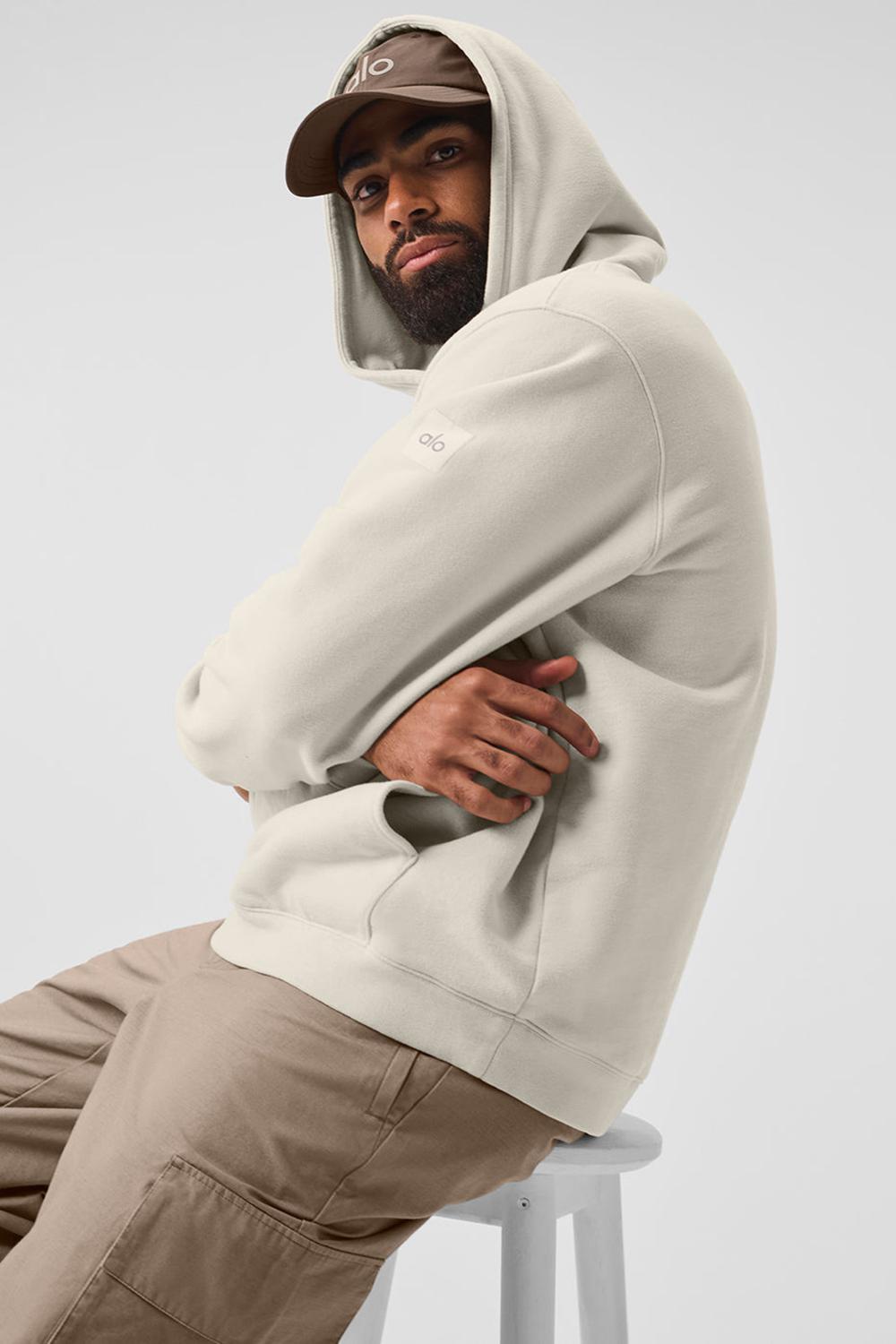 Bone Men Alo Yoga Renown Heavy Weight Hoodie | Australia  37206-GPVJ