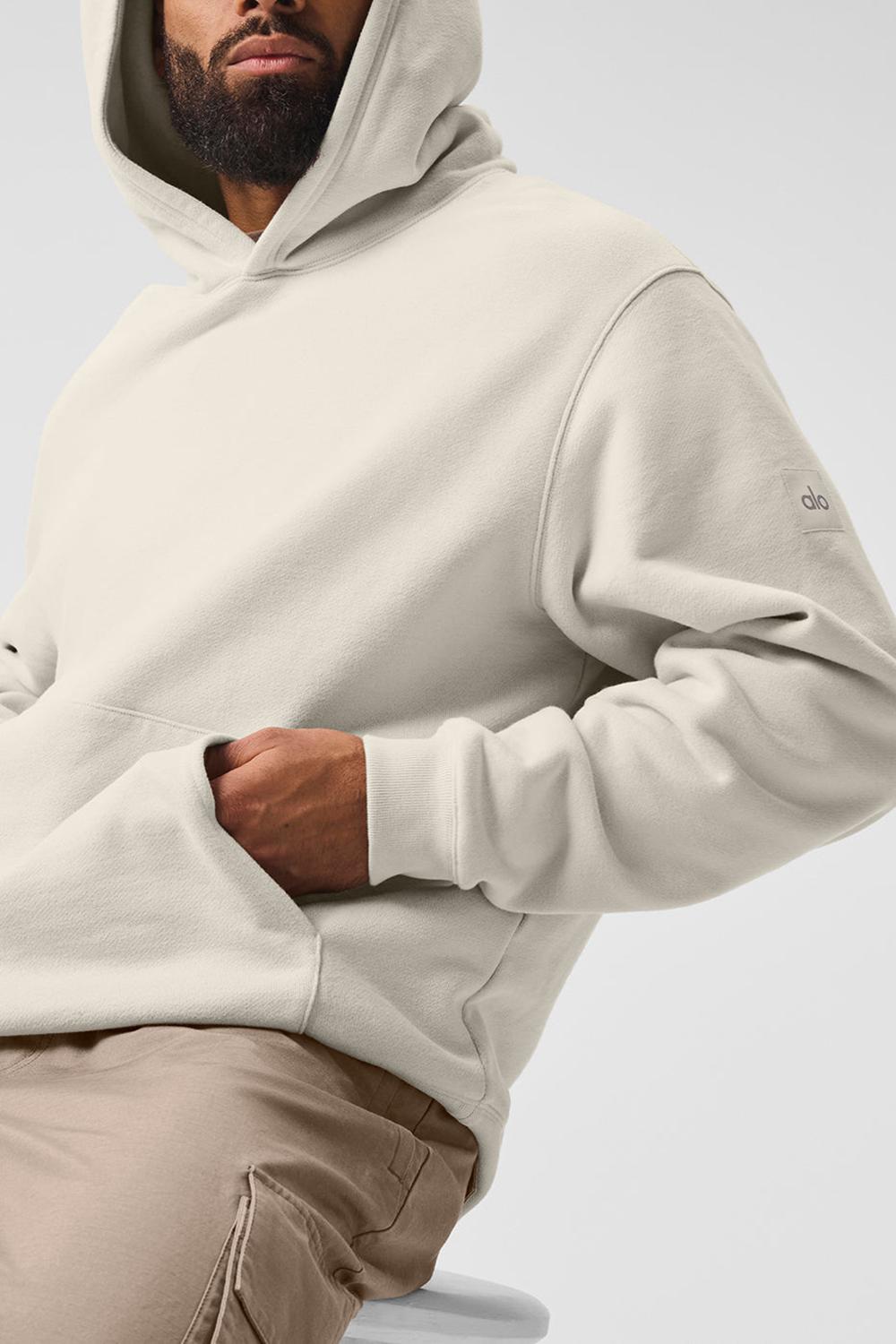 Bone Men Alo Yoga Renown Heavy Weight Hoodie | Australia  37206-GPVJ