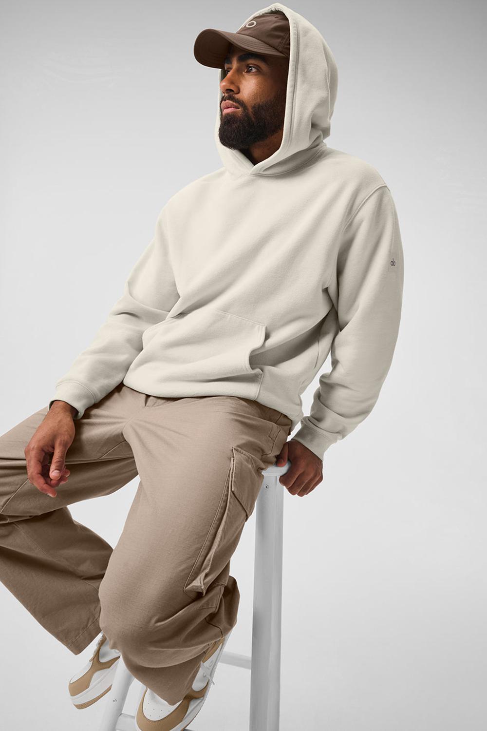 Bone Men Alo Yoga Renown Heavy Weight Hoodie | Australia  37206-GPVJ