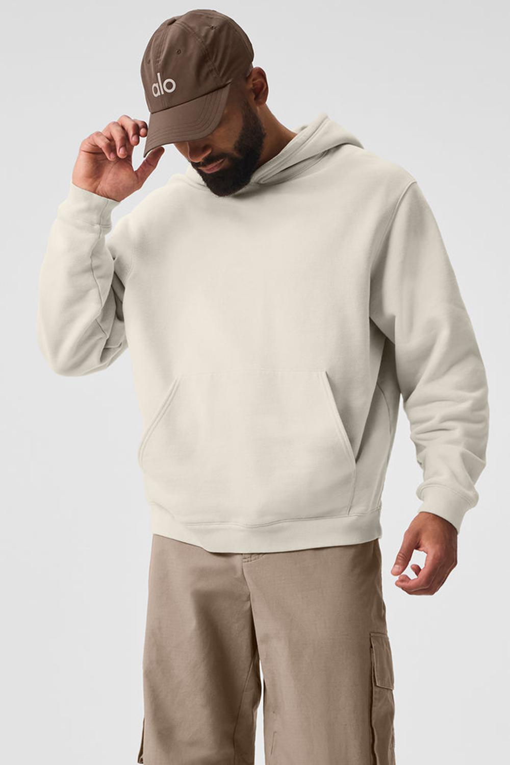 Bone Men Alo Yoga Renown Heavy Weight Hoodie | Australia  37206-GPVJ