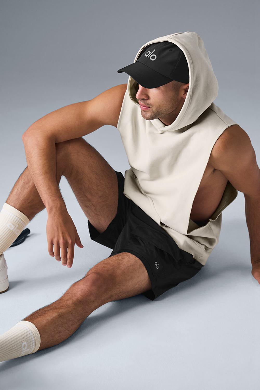 Bone Men Alo Yoga Renown Sleeveless Hoodie | Australia  24859-OPIW