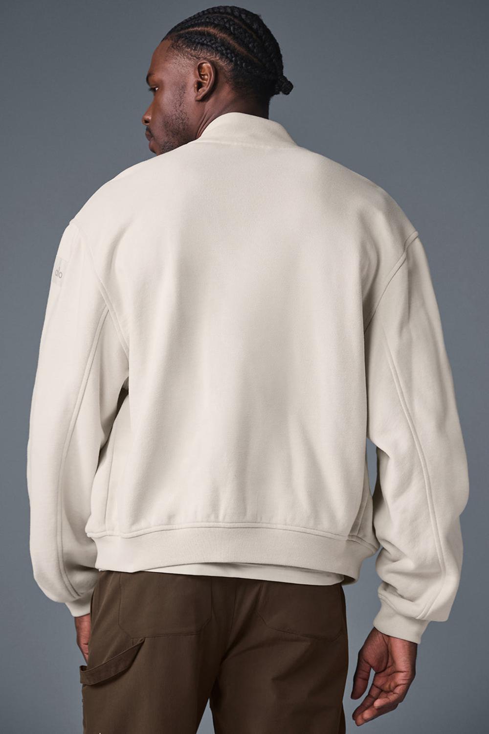 Bone Men Alo Yoga Renown Varsity Jacket | Australia  73490-OIRE