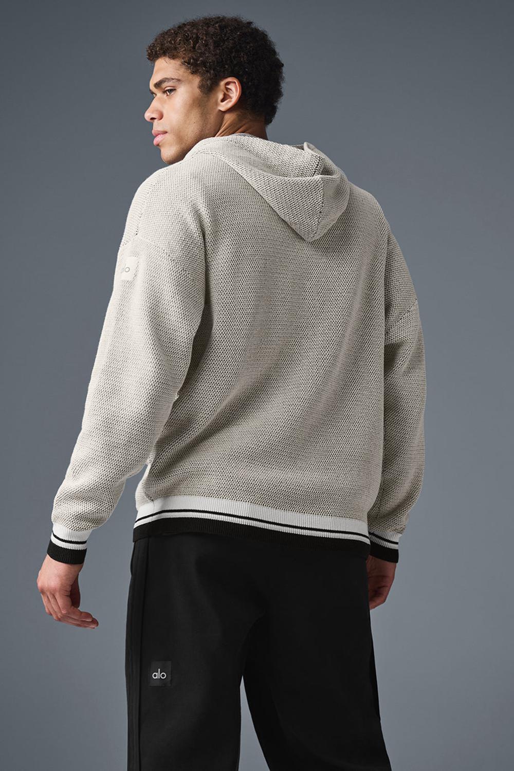 Bone Men Alo Yoga Sports Club Knit Hoodie | Australia  46708-YPDK