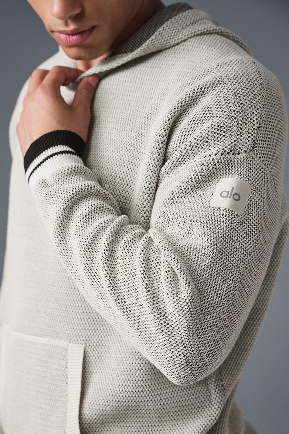 Bone Men Alo Yoga Sports Club Knit Hoodie | Australia  46708-YPDK