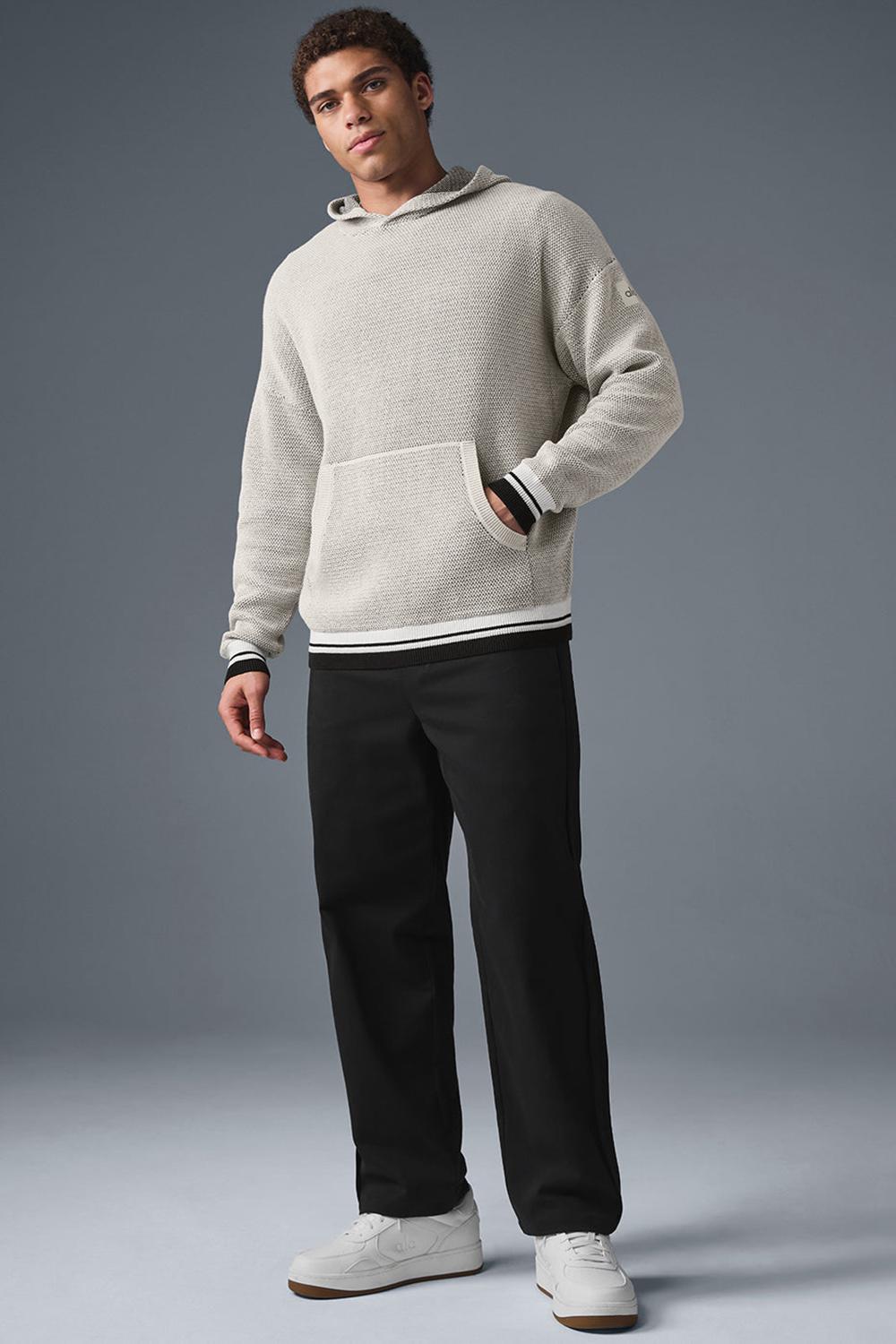 Bone Men Alo Yoga Sports Club Knit Hoodie | Australia  46708-YPDK