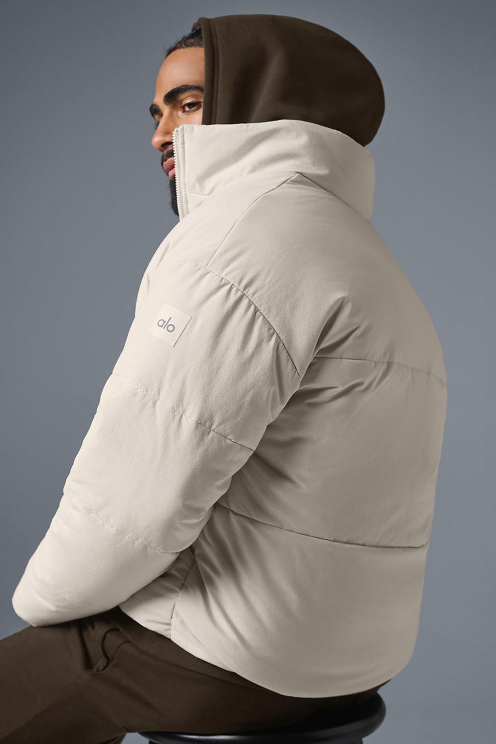 Bone Men Alo Yoga Stretch Woven Street Puffer Jacket | Australia  24593-UFJV