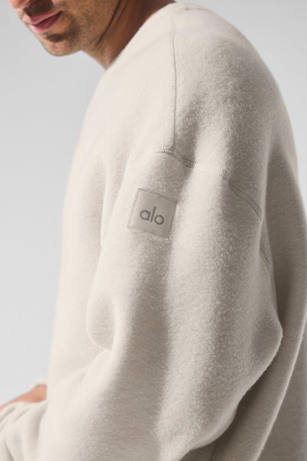 Bone Men Alo Yoga Triumph Restore Crew Neck Sweatshirt | Australia  85213-WGDP
